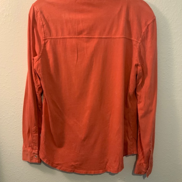 Reba‎ Burn Orange Button Down Ladies Top Size Medium - Picture 2 of 5